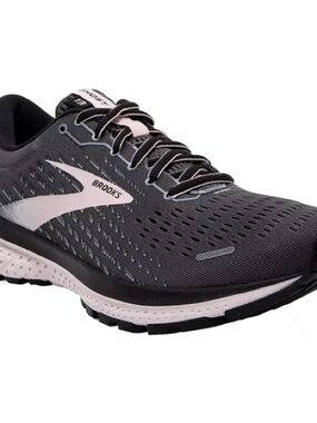 Brooks Women's Gray and Light Pink Running Shoe, size 8